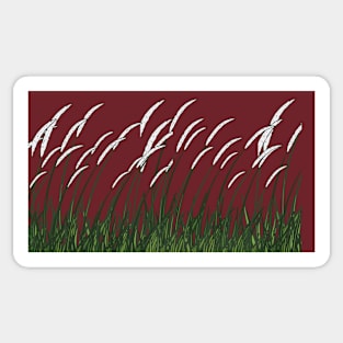 Cartoon  beautiful reeds Sticker